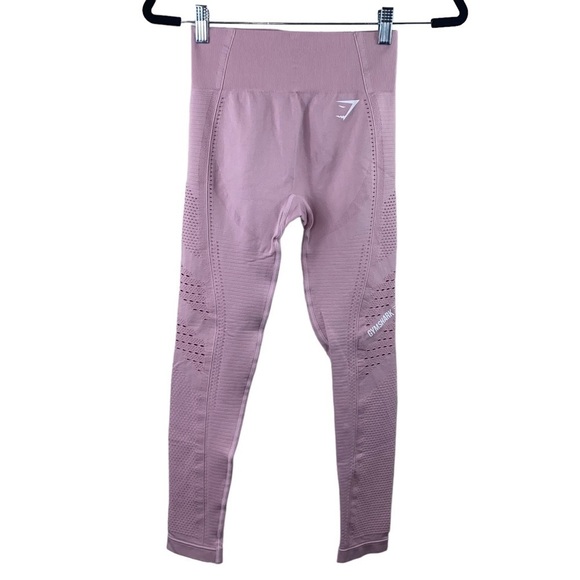 GYM SHARK Mauve Pink Flawless Knit Moisture Management Leggings Sz Small - Picture 1 of 5